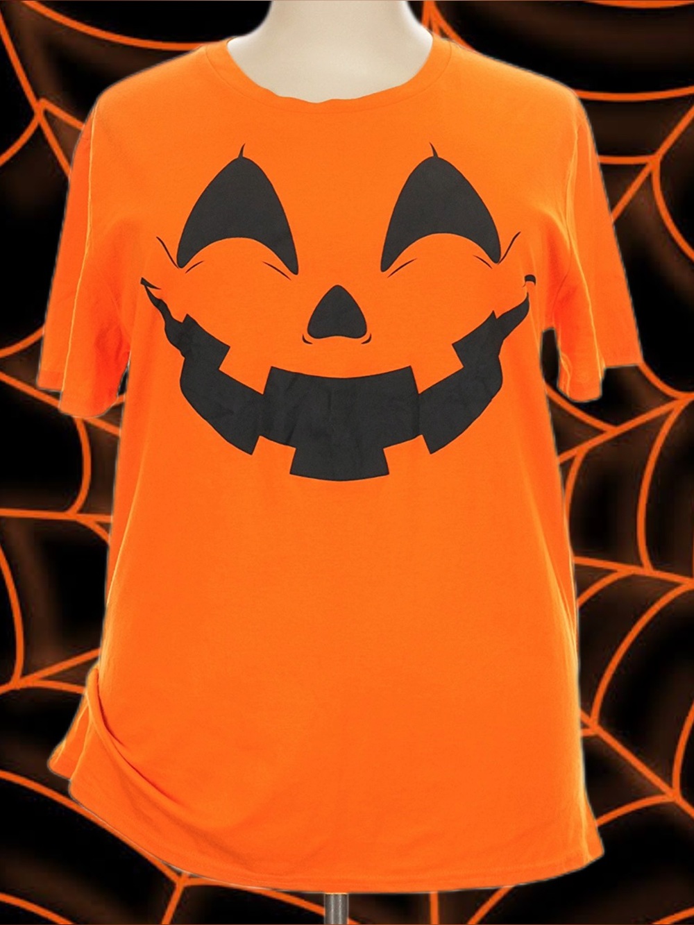 MAD Engine Orange Halloween Jack-O'-Lantern Graphic Tee 2X